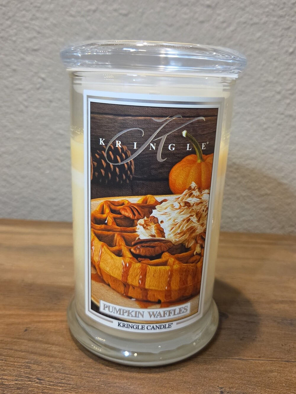 Kringle Candle Pumpkin Waffles Large 2 Wick -Tested